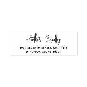 Minimalist Modern Wedding Return Address Self-inking Stamp