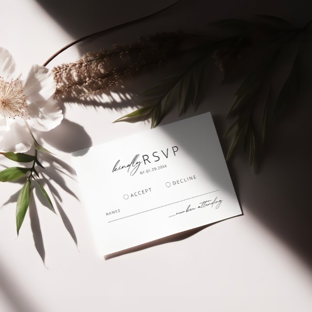 Minimalist Modern Wedding RSVP Enclosure Card (Creator Uploaded)