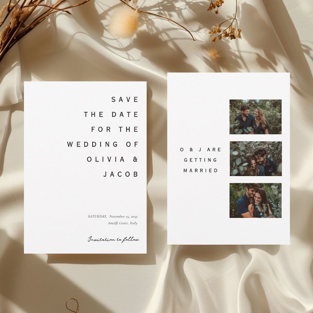 Minimalist Modern Wedding Save The Date (Creator Uploaded)