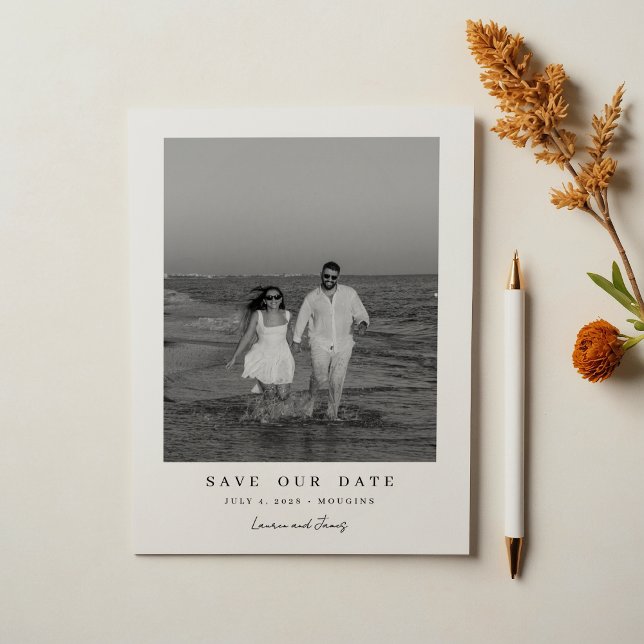 Minimalist Modern Wedding Save the Date Card (Creator Uploaded)