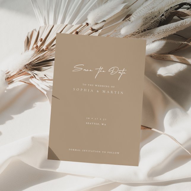 Minimalist Modern Wedding Save the Date Card (Creator Uploaded)