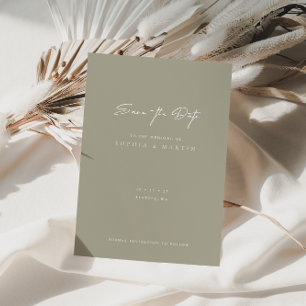 Minimalist Modern Wedding Save the Date Card