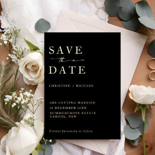 Minimalist Modern Wedding Save the Date Foil Invitation