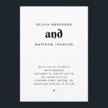 Minimalist Modern Wedding | Simple Elegant Photo Invitation<br><div class="desc">This minimalist wedding invitation combines a clean white background with modern black typography and a bold “and” that adds a stylish focal point. The contrast of simple lines and vintage inspired detail creates a timeless yet contemporary feel. Personalize the back with your photo and wedding website for a thoughtful finishing...</div>