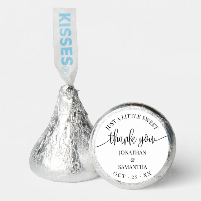Minimalist Modern Wedding Sweet Favor Kisses (Front)