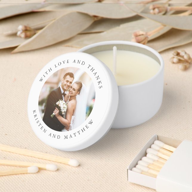 Minimalist Modern Wedding Thank You Mini Candle Favors (Insitu)