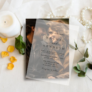 Minimalist Modern Wedding Vellum Invitations