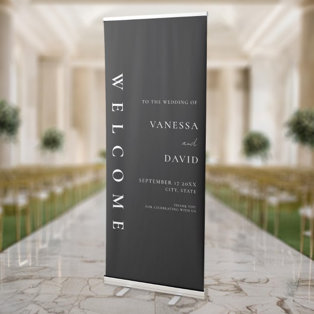 Minimalist Modern Wedding Welcome Retractable Banner (Creator Uploaded)