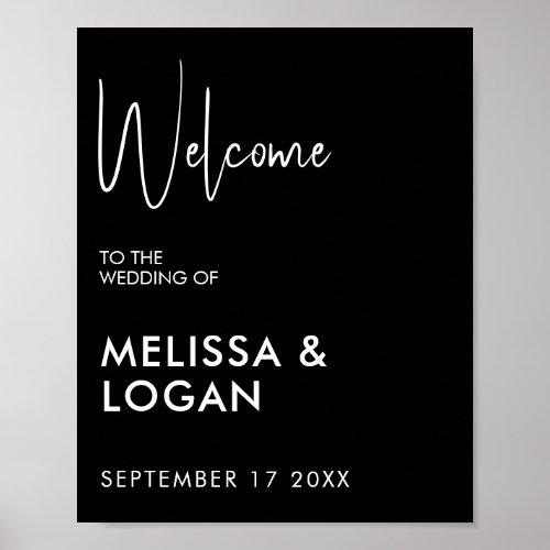 Minimalist Modern Wedding Welcome Sign