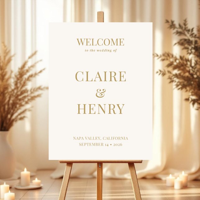 Minimalist Modern Wedding Welcome Sign (Creator Uploaded)