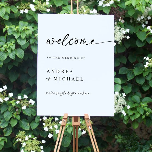 Minimalist Modern Wedding Welcome Sign Handwriting