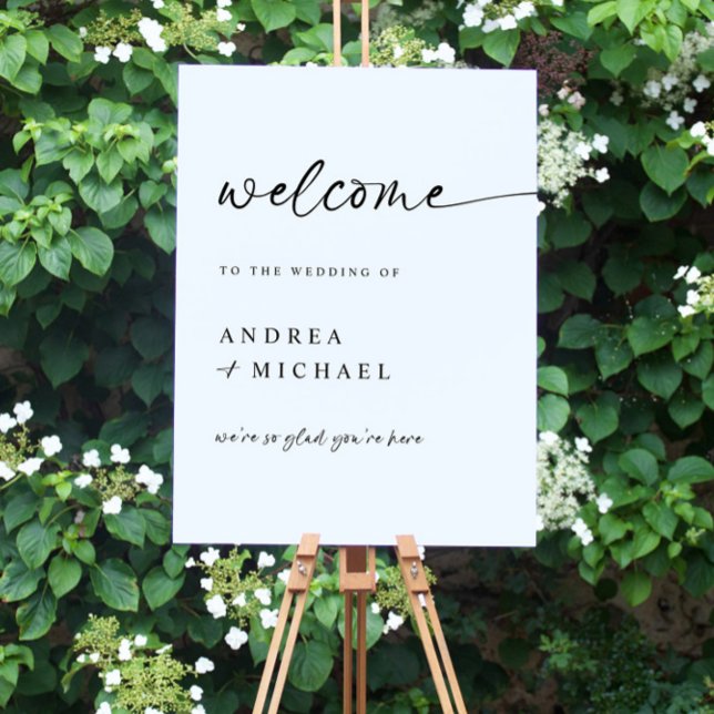 Minimalist Modern Wedding Welcome Sign Handwriting (Creator Uploaded)