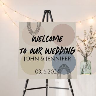 Minimalist Modern Welcome Sign Elegant Boho