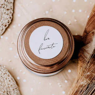 Minimalist Modern & Whimsical Her Favorite Classic Round Sticker