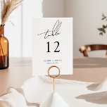Minimalist Modern &amp; Whimsical Script Table Number
