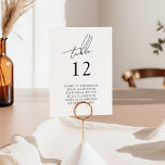 Minimalist Modern &amp; Whimsical Script Table Number