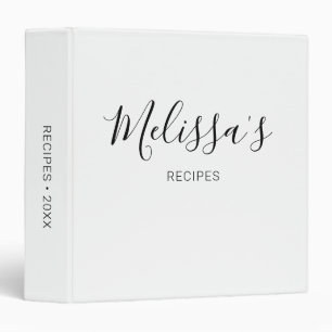 Minimalist Modern White 3 Ring Binder