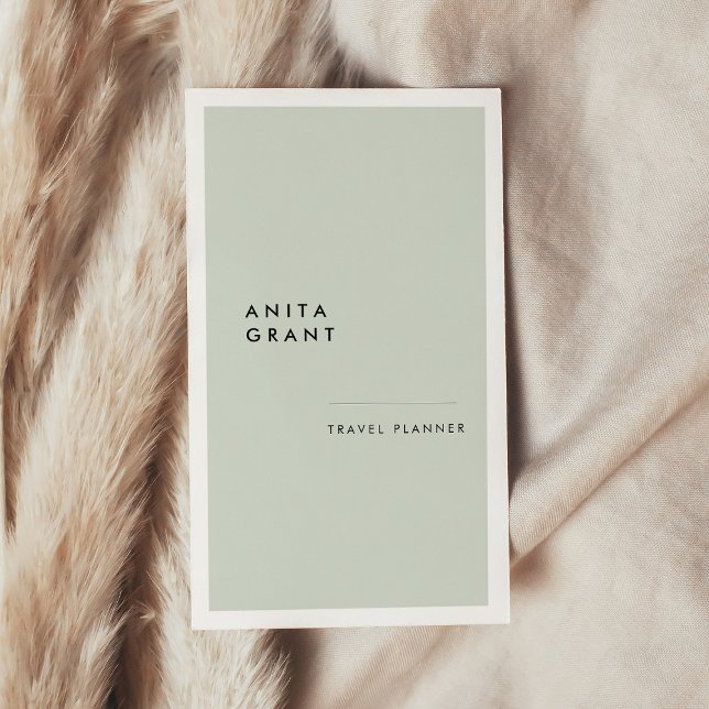 Minimalist modern White and alabaster vertical Business Card (Creator Uploaded)