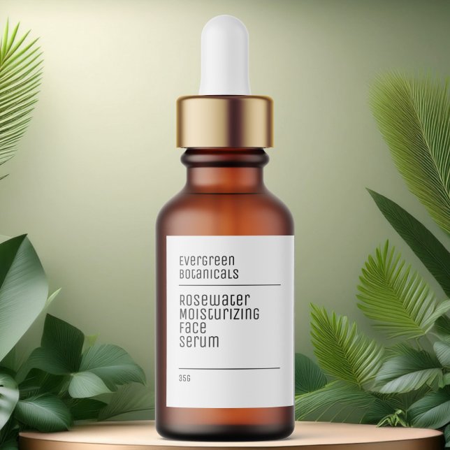 minimalist modern white black dropper bottle label (Creator Uploaded)