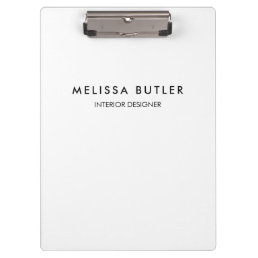 Minimalist Modern White Clipboard