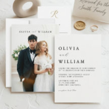 Minimalist Modern White Elegant Photo Wedding 