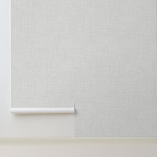 Minimalist Modern White Linen Effect Wallpaper