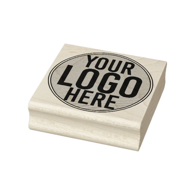 Minimalist Modern White Logo Custom Business Rubber Stamp (Stamp)