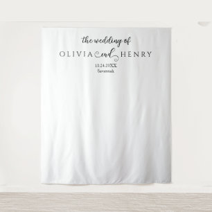 Minimalist Modern White Wedding Photo Backdrop