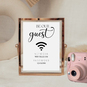 Minimalist Modern WiFi Password Wedding Sign