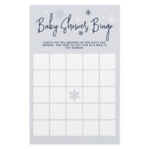 Minimalist modern Winter Baby Shower Bingo Game