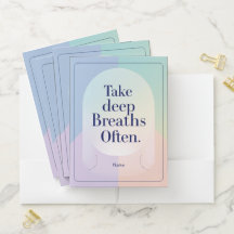 Minimalist Modern| with cute gradient Pocket Folde