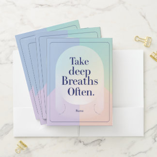 Minimalist Modern| with cute gradient Pocket Folde Folder