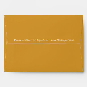 Minimalist Modern Yellow Typography Return Address Envelope