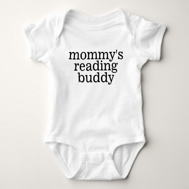 Minimalist Mommy's Reading Buddy Baby Bodysuit (Front)
