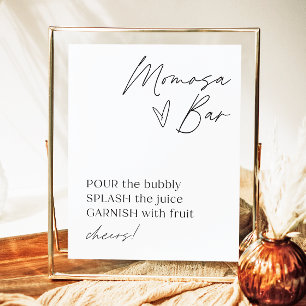 Minimalist Momosa Bar Sign   Modern Mom-osa Bar
