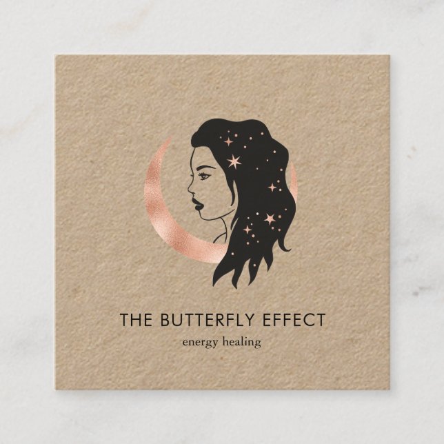 Minimalist Mond star Business card (Front)