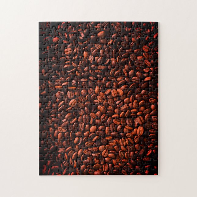 Minimalist Monochromatic coffee grain difficult Jigsaw Puzzle (Vertical)