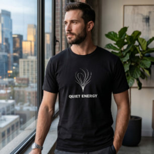 Minimalist Monochrome Line Art Black T-Shirt