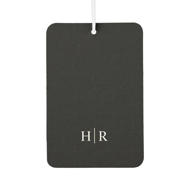Minimalist Monogram Air Freshener (Front)