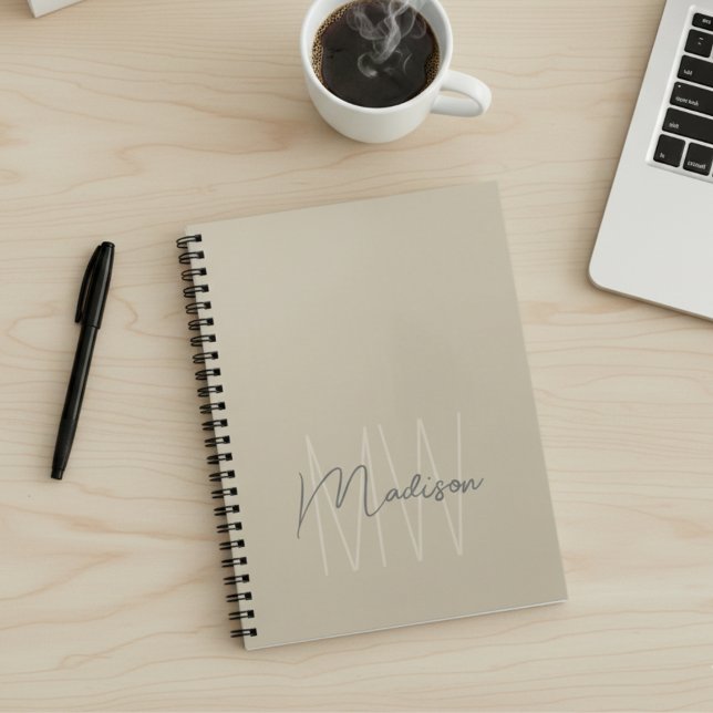 Minimalist Monogram Beige Workshop Notebook (Minimalist Monogram Beige Workshop Notebook)