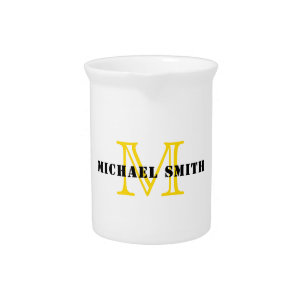 Minimalist Monogram Beverage Pitcher