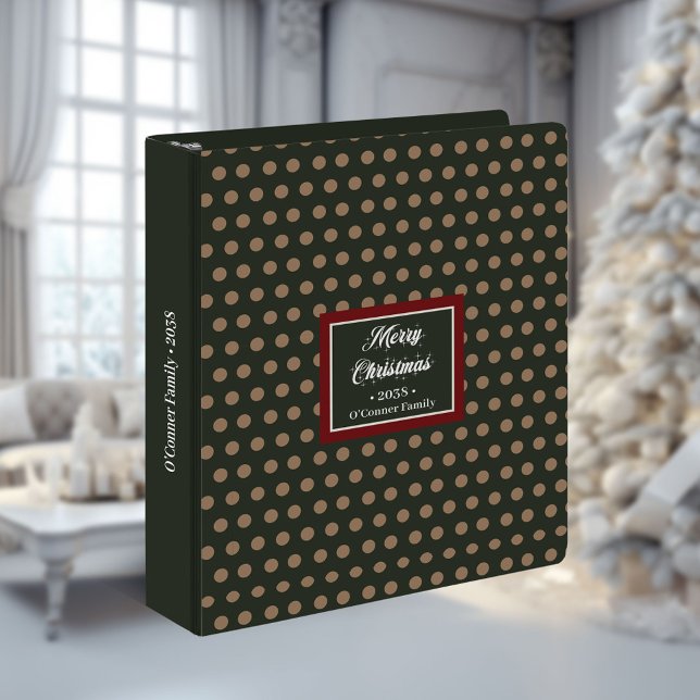 Minimalist Monogram Binder Red Green Holiday Album (Minimalist Monogram Binder Red Green Holiday Album)