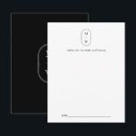 Minimalist Monogram Black & White Wedding Advice Card<br><div class="desc">Minimalist Monogram Black & White Wedding Advice Card. Personalize the custom text above. You can find additional coordinating items in our "Minimalist Monogram Black & White Wedding" collection. ***PLEASE NOTE: ALL OF THE WORDING AND TEXT AND BACKGROUND COLOR IS EDITABLE. You can change all of the words and you can...</div>