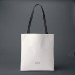 Minimalist Monogram Bridesmaid Tote Bag<br><div class="desc">A gift they’ll carry everywhere—literally. This ivory tote bag with a clean gray monogram is roomy enough for wedding-day essentials and chic enough for everyday errands. A personalized bridesmaid gift that’s as practical as it is beautiful.</div>