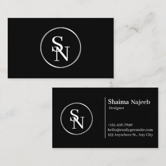 Minimalist Monogram Business Card