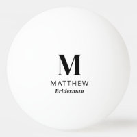 Minimalist Monogram Custom Bridesman Gift Simple