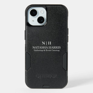 Minimalist Monogram Custom Business Logo iphone 15 Case