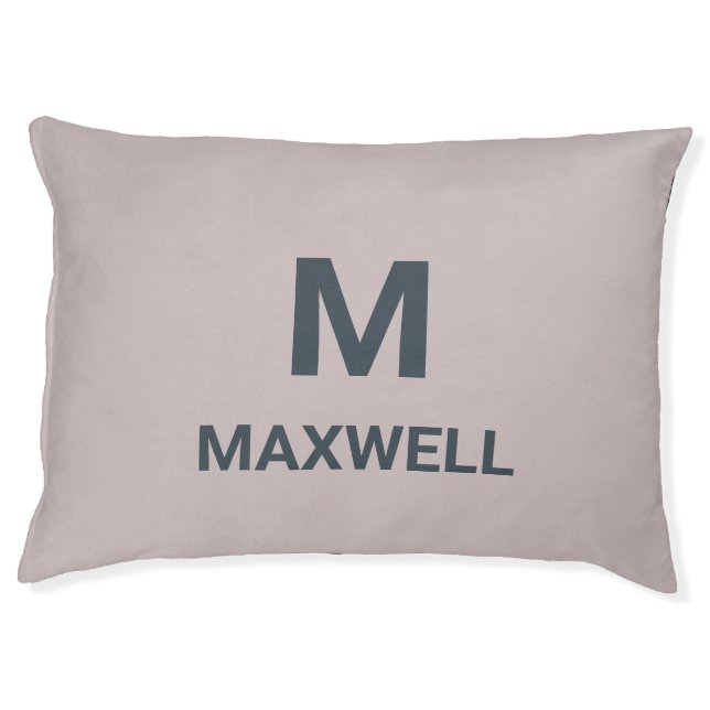 Minimalist Monogram Custom Pet Bed - Modern Person (Front)
