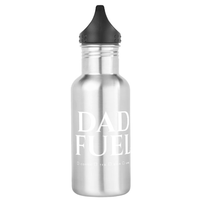 Minimalist Monogram Dad Fuel Water Bottle (Left)