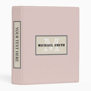 Minimalist Monogram Dust Storm Background Mini Binder